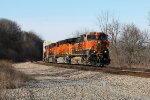 BNSF 1053 leads a eastbound stacker.